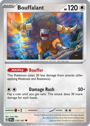 Bouffalant 174/197 - Reverse Holofoil SV03 Obsidian Flames
