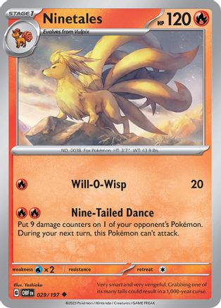 Ninetales 029  SV03 Obsidian Flames
