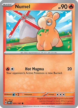 Numel 031/197  SV03 Obsidian Flames