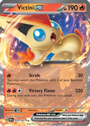 Victini ex 033/197  - Holofoil SV03 Obsidian Flames - Double Rare