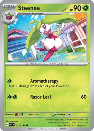 Steenee 017 - Reverse Holofoil SV03 Obsidian Flames