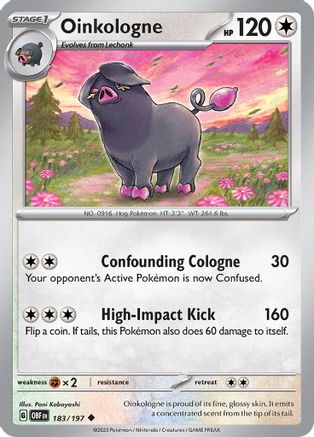 Oinkologne 183/197 - Reverse Holofoil SV03 Obsidian Flames