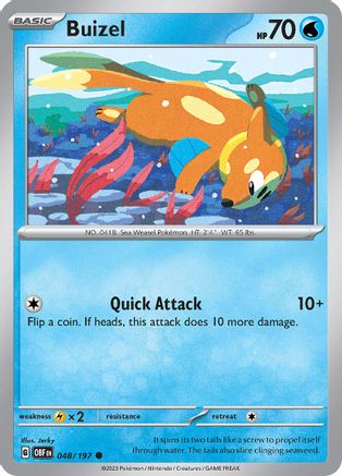 Buizel 048 - Reverse Holofoil SV03 Obsidian Flames