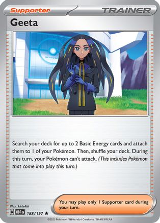 Geeta 188 - Reverse Holofoil SV03 Obsidian Flames