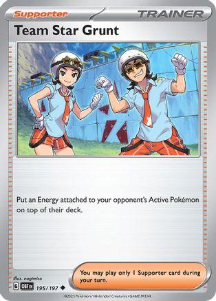 Team Star Grunt 195/197  SV03 Obsidian Flames