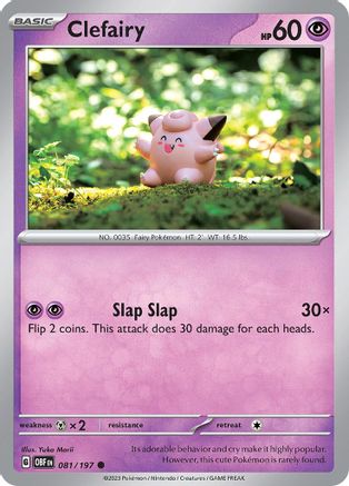 Clefairy 081  SV03 Obsidian Flames