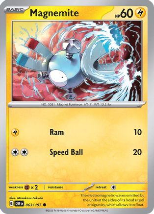 Magnemite 063 - Reverse Holofoil SV03 Obsidian Flames