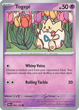 Togepi 083  SV03 Obsidian Flames