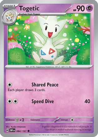 Togetic 084/197 - Reverse Holofoil SV03 Obsidian Flames