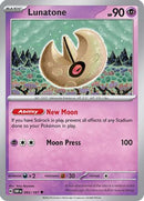 Lunatone 092 - Reverse Holofoil SV03 Obsidian Flames