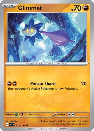 Glimmet 122/197 - Reverse Holofoil SV03 Obsidian Flames