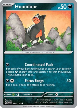 Houndour 131/197  SV03 Obsidian Flames