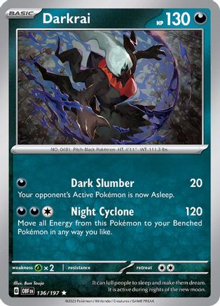 Darkrai 136/197 - Holofoil SV03 Obsidian Flames