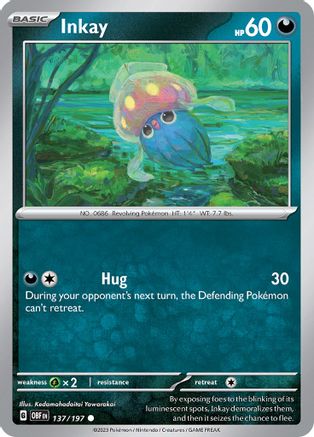 Inkay 137/197 - Reverse Holofoil SV03 Obsidian Flames