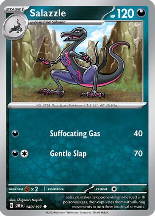 Salazzle 140 - Reverse Holofoil SV03 Obsidian Flames