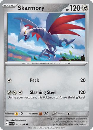 Skarmory 142  SV03 Obsidian Flames