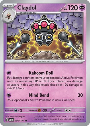Claydol 095 - Holofoil SV03 Obsidian Flames