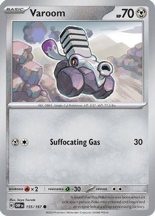 Varoom 155/197 - Reverse Holofoil SV03 Obsidian Flames