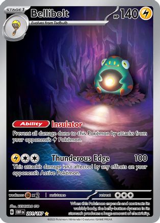 Bellibolt 201/197 - Holofoil SV03 Obsidian Flames