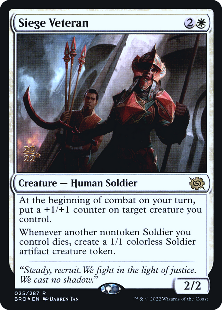 Siege Veteran (PRE-025)  Foil - The Brothers' War Promos