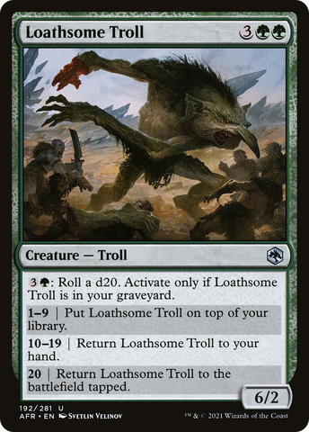 Loathsome Troll (AFR-192)  - Adventures in the Forgotten Realms