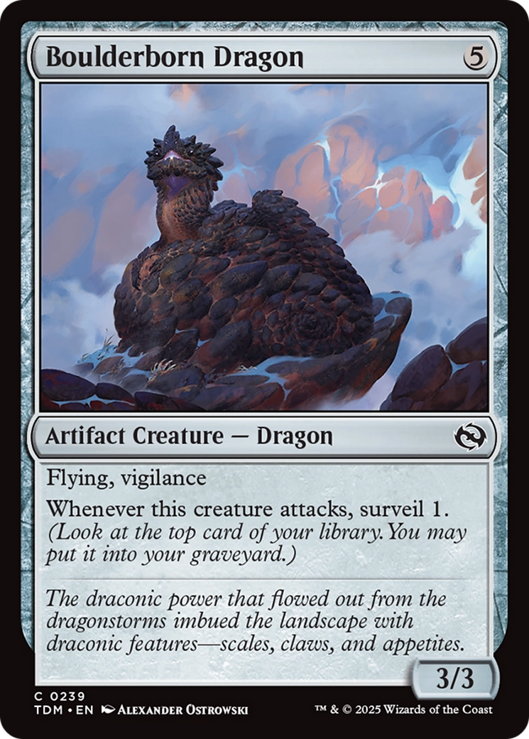 Boulderborn Dragon (TDM-239)  Foil - Tarkir: Dragonstorm