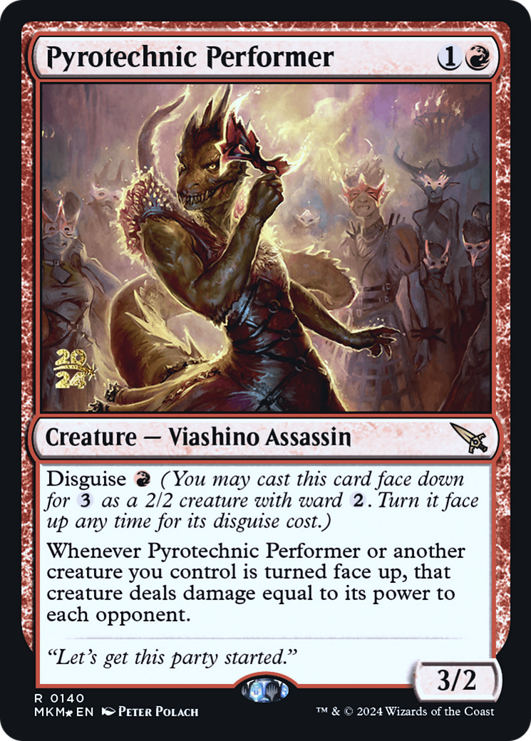 Pyrotechnic Performer (PRE-140)  Foil - Murders at Karlov Manor Promos