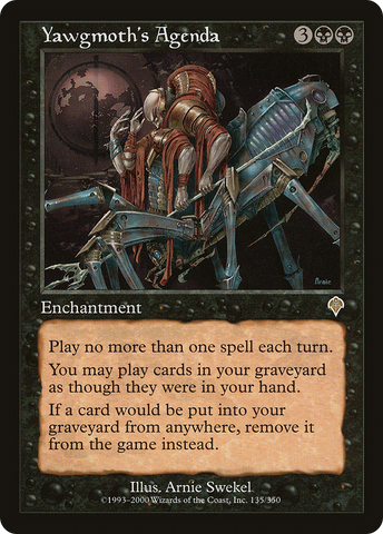 Yawgmoth's Agenda (INV-135) - Invasion Foil