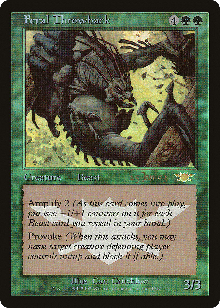 Feral Throwback (PRE-126)  Foil - Legions Promos