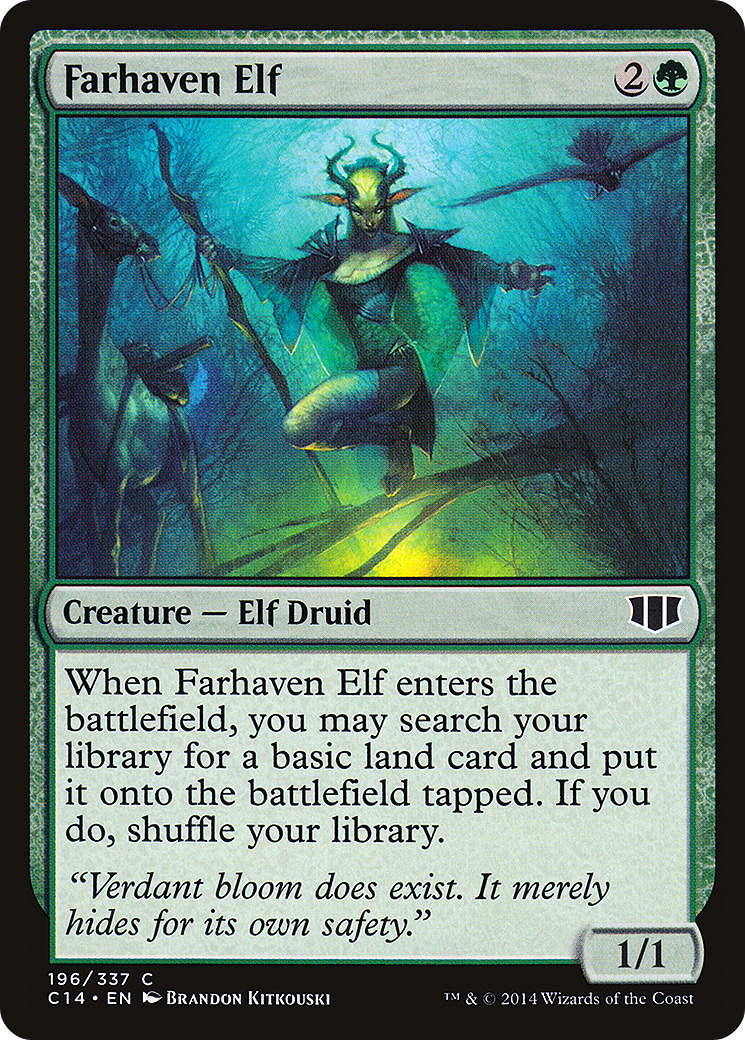 Farhaven Elf (C14-196)  - Commander 2014