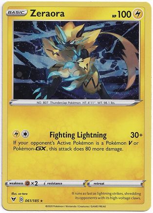 Zeraora (Cosmo Holo) 061/185 - Holofoil - Vivid Voltage