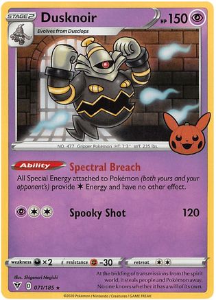 Dusknoir 071 - Holofoil Trick or Trade BOOster Bundle 2023