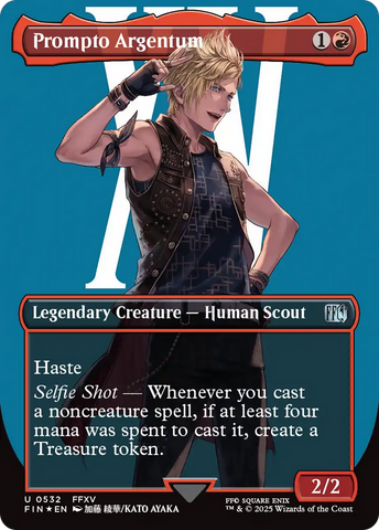 Prompto Argentum (Borderless) (Surge Foil) (FIN-532)  Foil - FINAL FANTASY