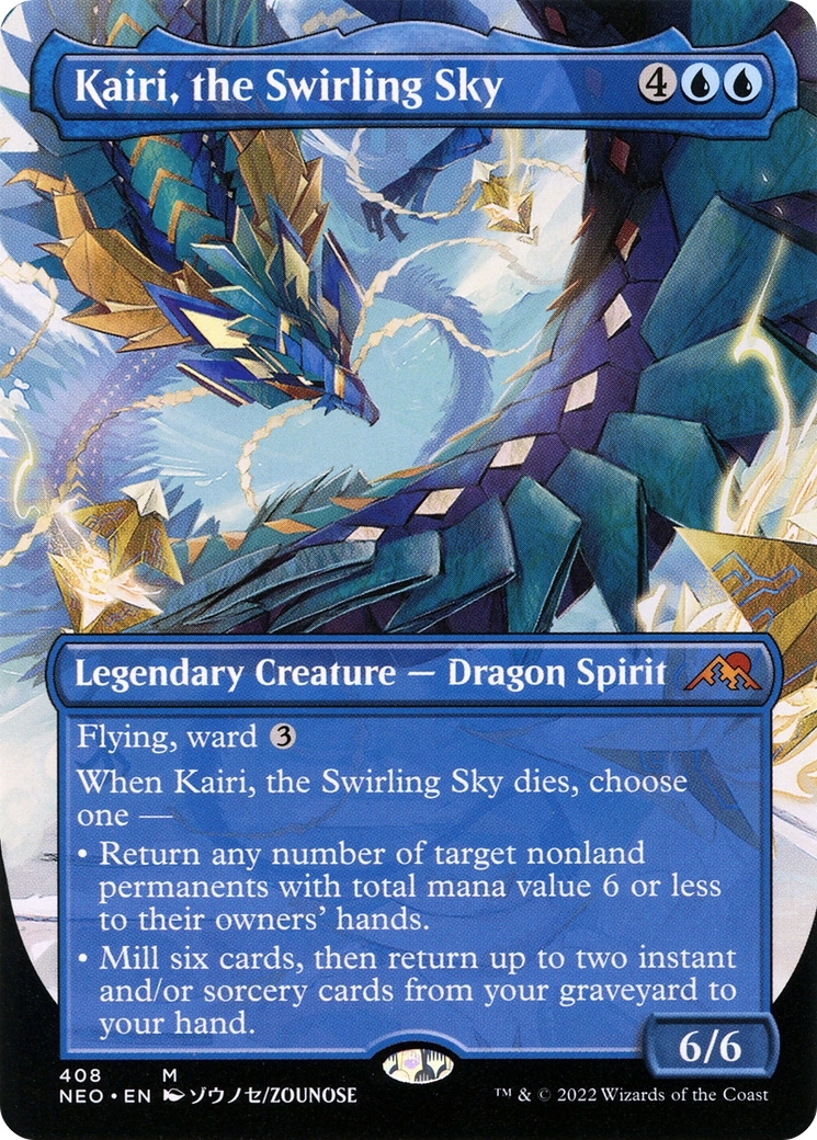 Kairi, the Swirling Sky (Borderless) (NEO-408)  - Kamigawa: Neon Dynasty