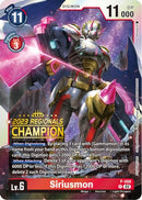 Siriusmon - P-088 (2023 Regionals Champion) (P-088) - Digimon Promotion Cards Foil