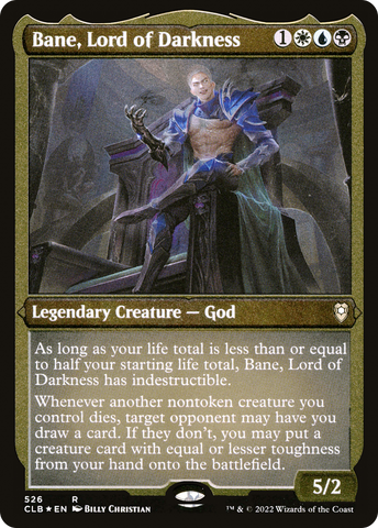 Bane, Lord of Darkness (CLB-526)  Etched Foil - Commander Legends: Battle for Baldur's Gate