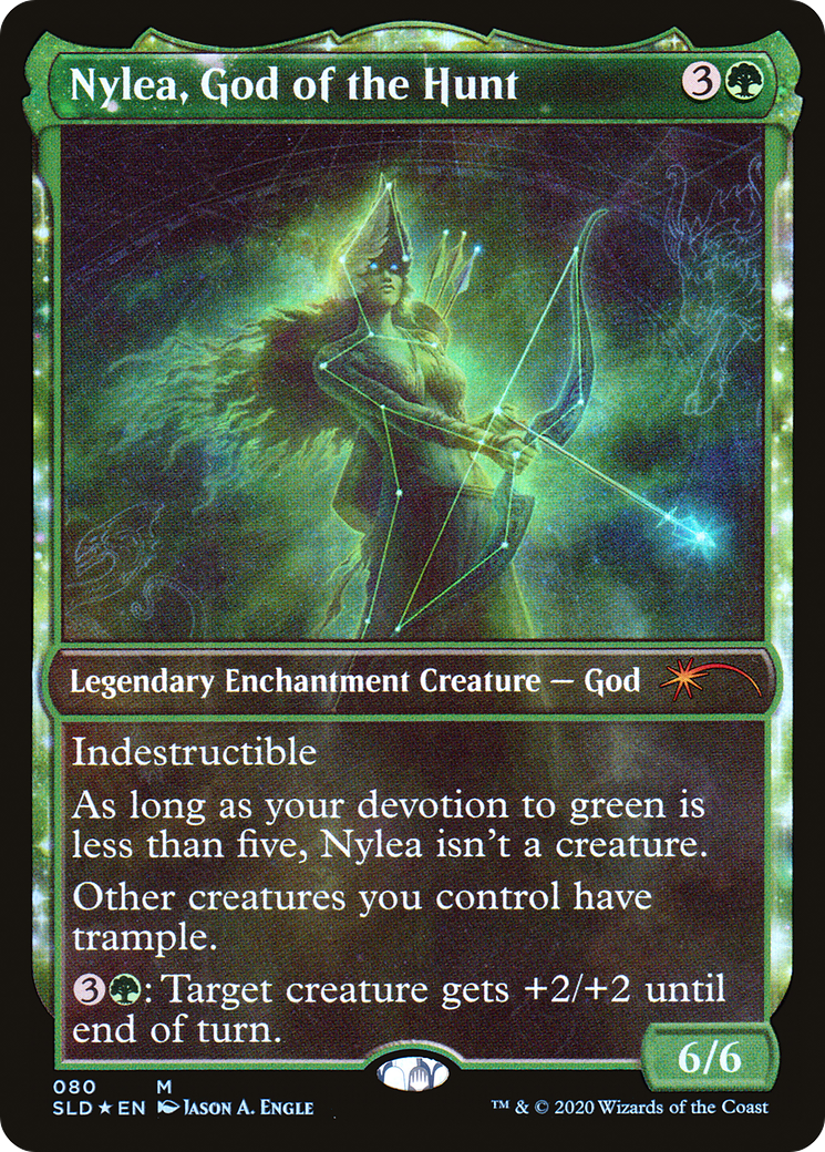Nylea, God of the Hunt (SLD-080)  Foil - Secret Lair Drop: (enchantment, Showcase)