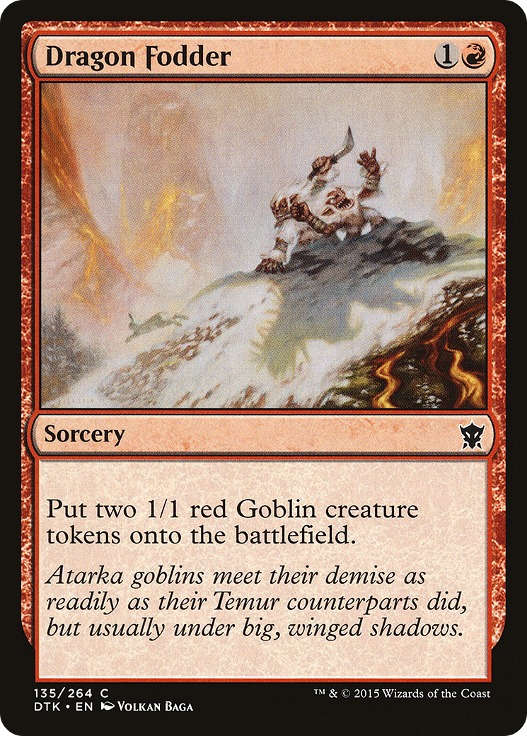 Dragon Fodder (DTK-135)  Foil - Dragons of Tarkir