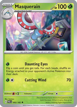 Masquerain 002/182 - Reverse Holofoil SV04 Paradox Rift