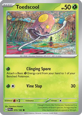 Toedscool 015/182 - Reverse Holofoil SV04 Paradox Rift