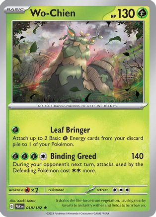Wo-Chien 018/182 - Reverse Holofoil SV04 Paradox Rift