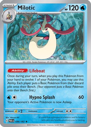 Milotic 036/182 - Reverse Holofoil SV04 Paradox Rift