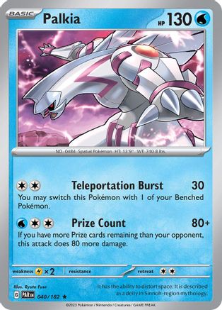 Palkia 040/182- Holofoil SV04 Paradox Rift
