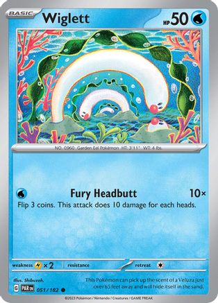 Wiglett 051/182 - Reverse Holofoil SV04 Paradox Rift