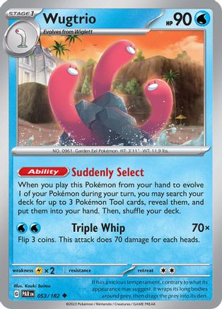 Wugtrio 053/182 - Reverse Holofoil SV04 Paradox Rift