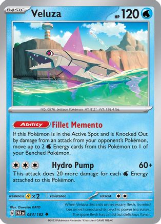 Veluza 054/182 - Reverse Holofoil SV04 Paradox Rift