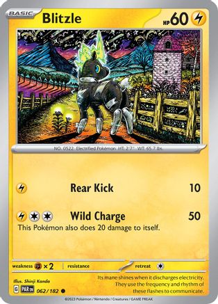 Blitzle 062/182 - Reverse Holofoil SV04 Paradox Rift