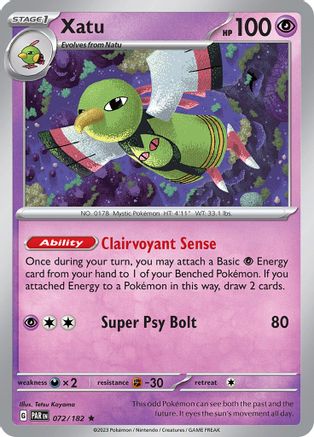 Xatu 072 - Holofoil SV04 Paradox Rift