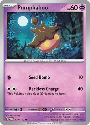 Pumpkaboo 077 - Reverse Holofoil SV04 Paradox Rift