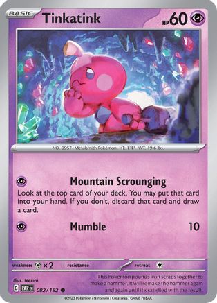 Tinkatink 082/182 - Reverse Holofoil SV04 Paradox Rift